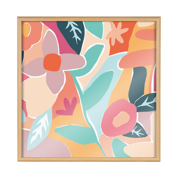 Kate & Laurel Blake Peace Love Flowers Framed Printed Acrylic By Kate Aurelia Holloway