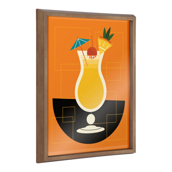 Kate & Laurel Blake Pina Colada Framed Printed Art By Amber Leaders Designs