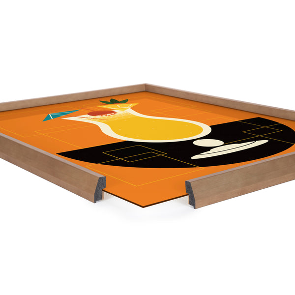 Kate & Laurel Blake Pina Colada Framed Printed Art By Amber Leaders Designs