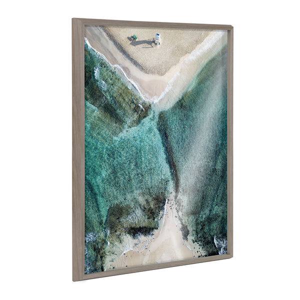 Kate & Laurel Blake Poipu Beach Framed Printed Art By Rachel Bolgov