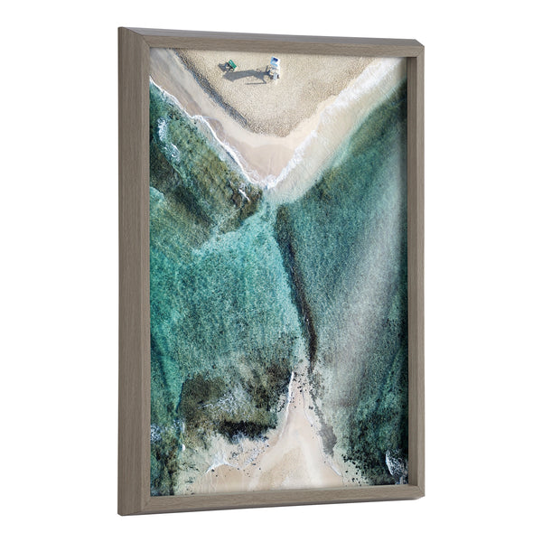 kate & laurel Blake Poipu Beach Framed Printed Art by Rachel Bolgov