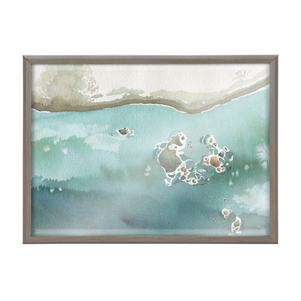Kate & Laurel Blake Rocky Shores Framed Printed Glass By Janet Meinke-Lau