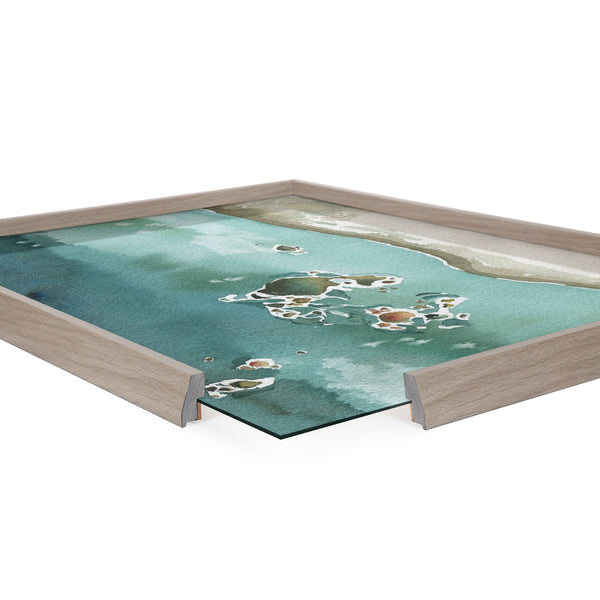 Kate & Laurel Blake Rocky Shores Framed Printed Glass By Janet Meinke-Lau