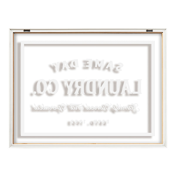 Kate & Laurel Blake Same Day Laundry Framed Printed Glass By Maggie Price Of Hunt And Gather Goods