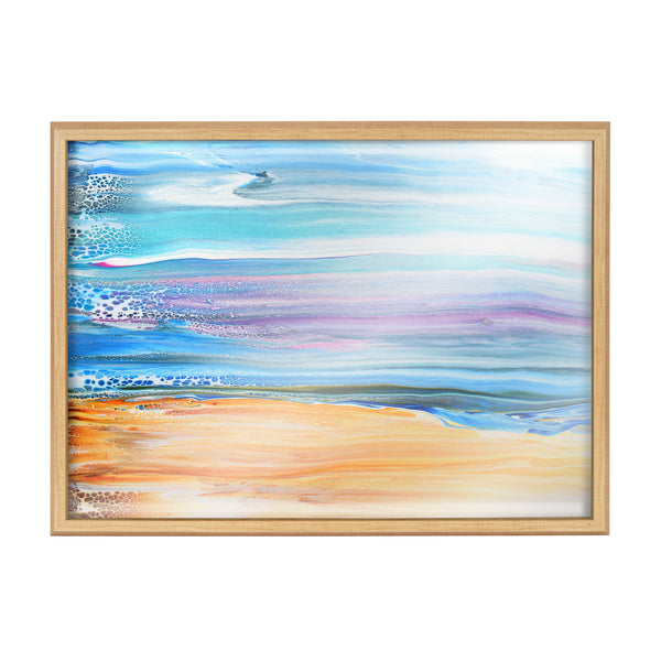 Kate & Laurel Blake Sand And Surf Framed Printed Art By Xizhou Xie