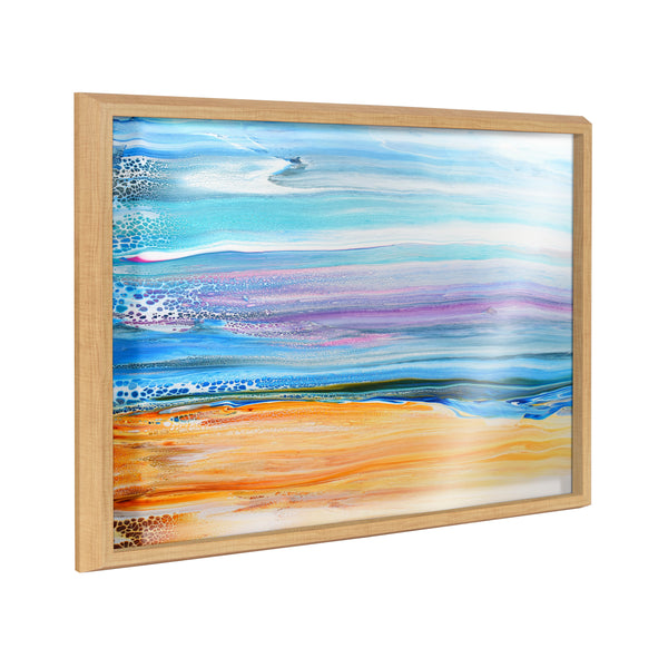 kate & laurel Blake Sand and Surf Framed Printed Art by Xizhou Xie