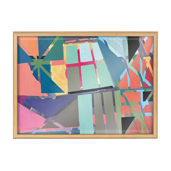 Kate & Laurel Blake Scaffolding Framed Printed Glass By Caleb Griswold