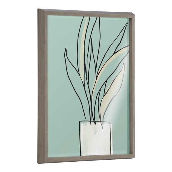 kate & laurel Blake Serene Growth Framed Printed Glass by Elizabeth Silver
