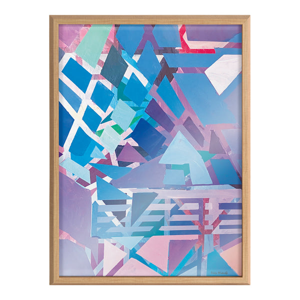 Kate & Laurel Blake Singing The Blues Framed Printed Glass By Caleb Griswold