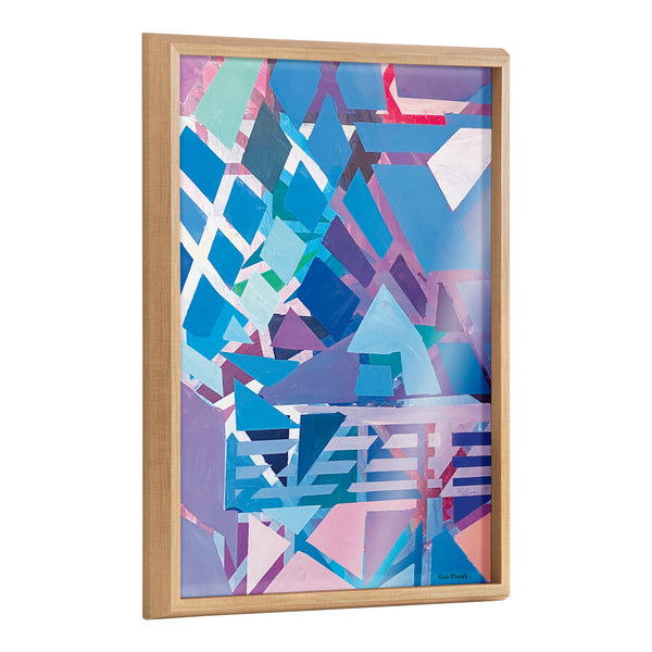 kate & laurel Blake Singing the Blues Framed Printed Glass by Caleb Griswold