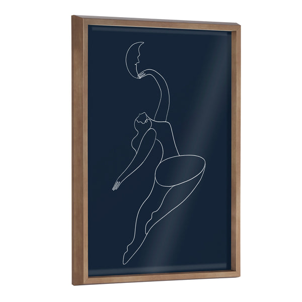 kate & laurel Blake Sometimes When you Fall You Fly Blue Framed Printed Glass by Maggie Stephenson