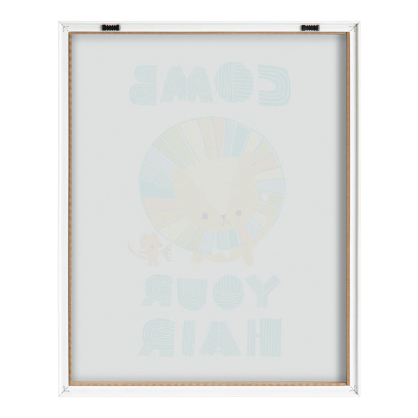 Kate & Laurel Blake Splish Splash Zoo Lion Framed Printed Glass By Heather Rosas