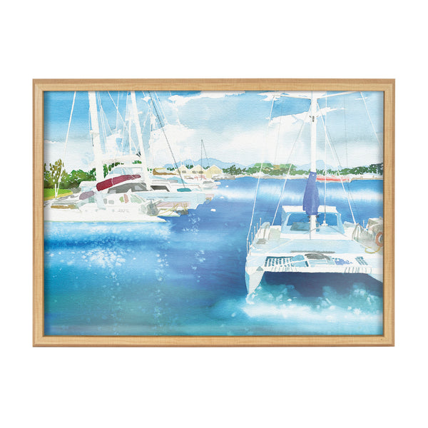 Kate & Laurel Blake Summer Is For Sailing Framed Printed Glass By Janet Meinke-Lau