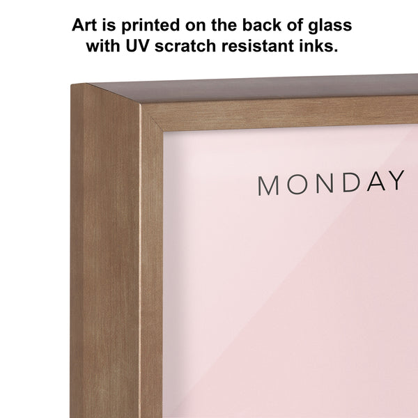 Kate & Laurel Blake This Week Pink Framed Printed Glass By The Creative Bunch Studio