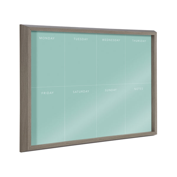 kate & laurel Blake This Week Teal Framed Printed Glass by The Creative Bunch Studio