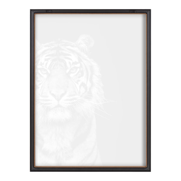 Kate & Laurel Blake Tiger Minimalist Animal Framed Printed Glass By The Creative Bunch Studio