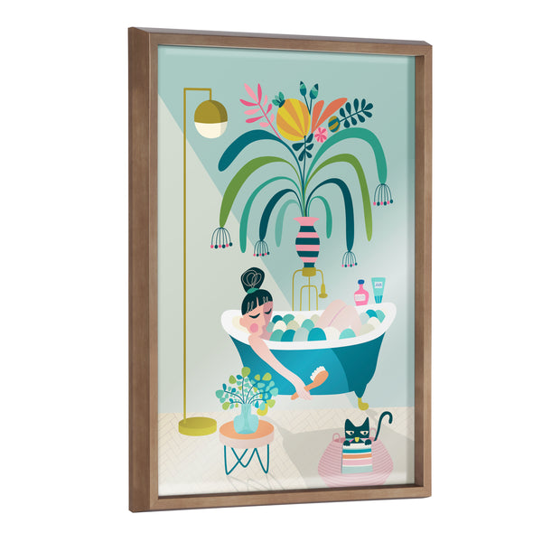 kate & laurel Blake Time to Relax Framed Printed Glass by Rachel Lee of My Dream Wall