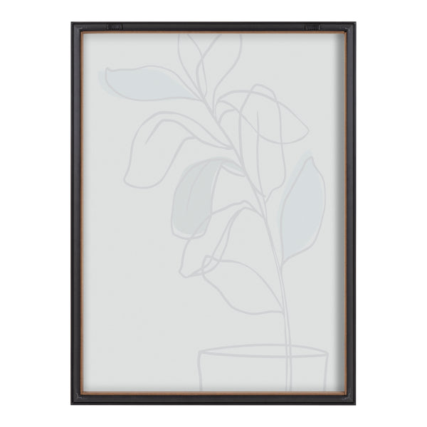 Kate & Laurel Blake Tranquil Fiddle Leaf Framed Printed Glass By Elizabeth Silver
