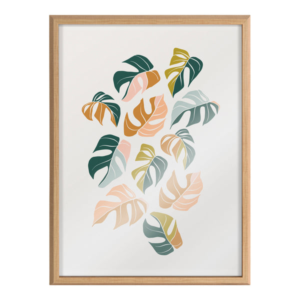 Kate & Laurel Blake Tropical Leaves 02 Framed Printed Glass By Alicia Schultz