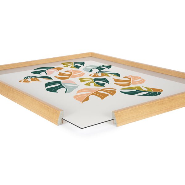 Kate & Laurel Blake Tropical Leaves 02 Framed Printed Glass By Alicia Schultz