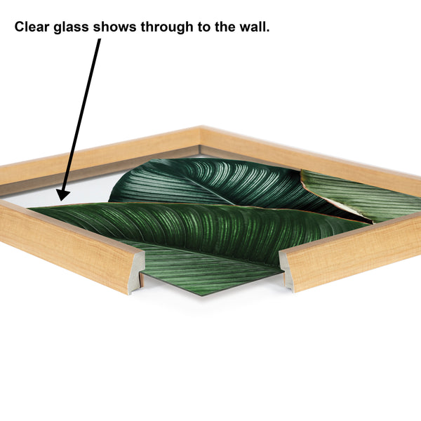 Kate & Laurel Blake Tropical Palm Leaves Framed Printed Glass By Amy Peterson Art Studio