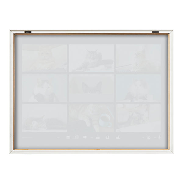 Kate & Laurel Blake Video Chat Cats Framed Printed Glass By The Creative Bunch Studio