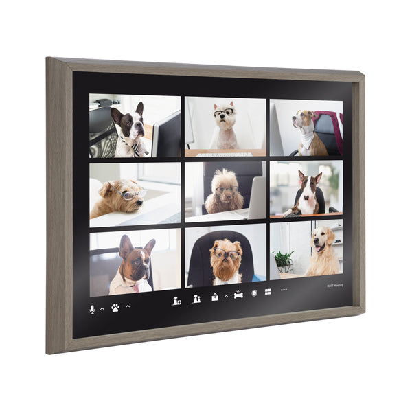 kate & laurel Blake Video Chat Dogs Framed Printed Glass by The Creative Bunch Studio