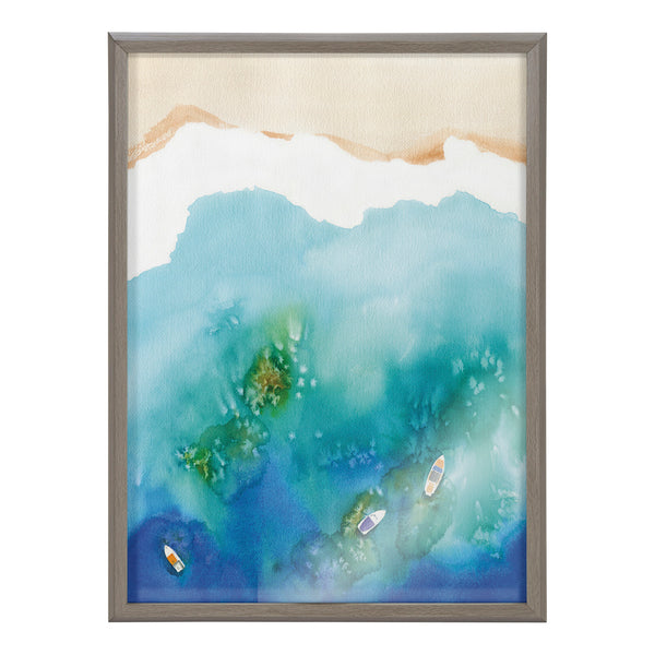 Kate & Laurel Blake Voyage Framed Printed Glass By Janet Meinke-Lau