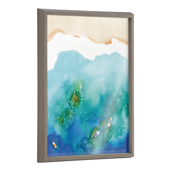 kate & laurel Blake Voyage Framed Printed Glass by Janet Meinke-Lau