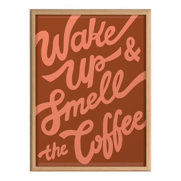 Kate & Laurel Blake Wake Up And Smell The Coffee Framed Printed Glass By Maria Filar