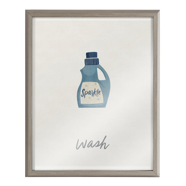Kate & Laurel Blake Wash Framed Printed Glass By Elizabeth Silver