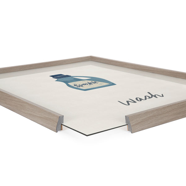 Kate & Laurel Blake Wash Framed Printed Glass By Elizabeth Silver