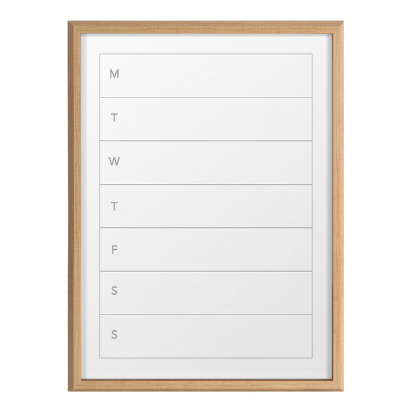 Kate & Laurel Blake Weekly Menu Framed Printed Glass By The Creative Bunch Studio