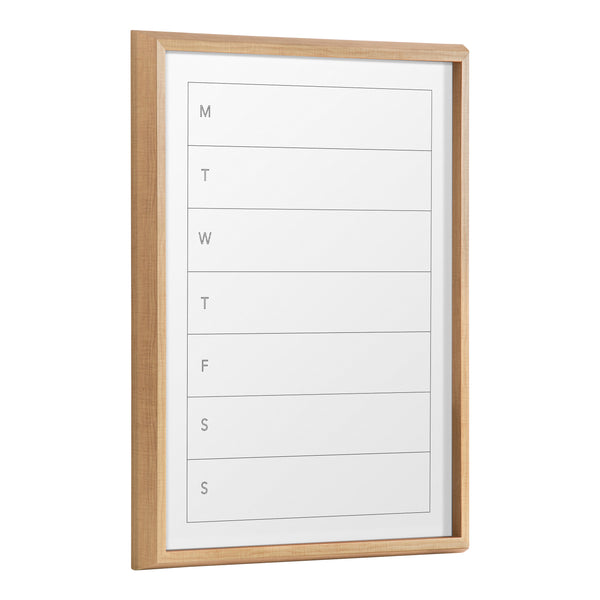 kate & laurel Blake Weekly Menu Framed Printed Glass by The Creative Bunch Studio