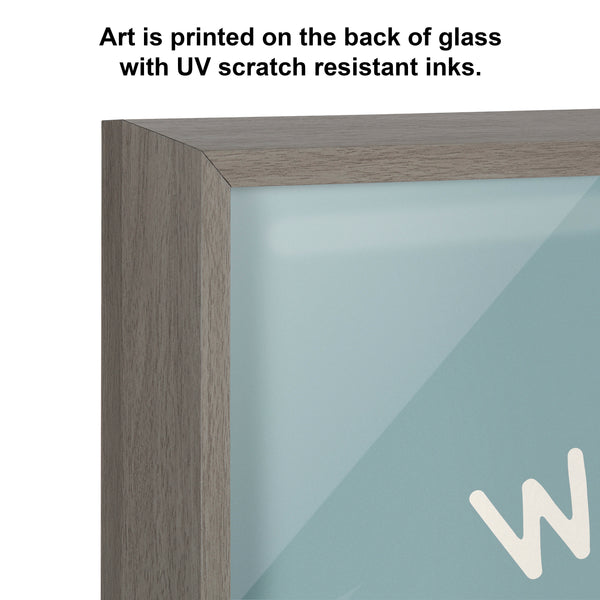Kate & Laurel Blake When Life Gives You Lemons Blue Framed Printed Glass By The Creative Bunch Studio