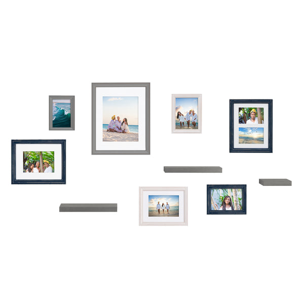 Kate & Laurel Bordeaux Gallery Wall Frame And Shelf Kit