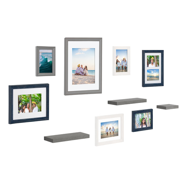 Kate & Laurel Bordeaux Gallery Wall Frame And Shelf Kit