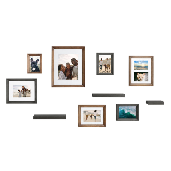 kate & laurel Bordeaux Gallery Wall Frame And Shelf Kit