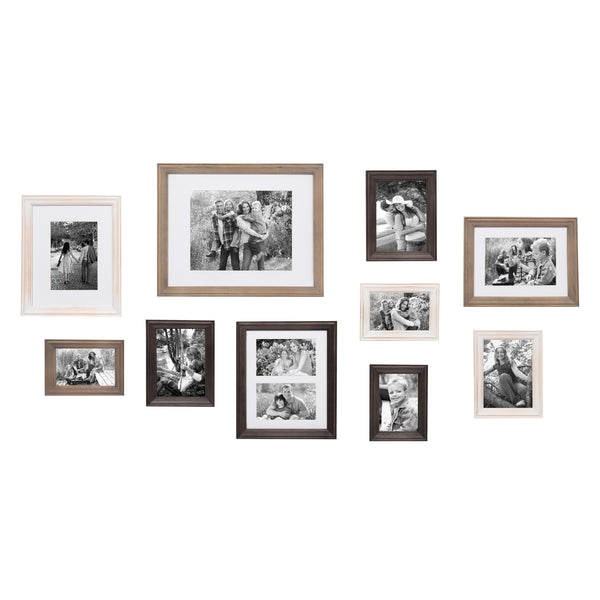 kate & laurel Bordeaux Gallery Wall Wood Picture Frame Set