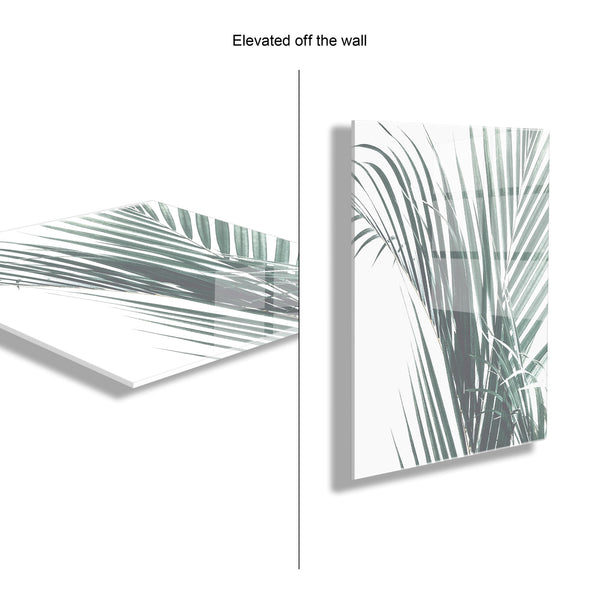 Kate & Laurel Botanical Greenery Floating Acrylic Set