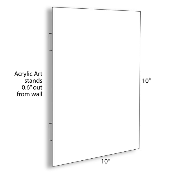 Kate & Laurel Botanical Greenery Floating Acrylic Set