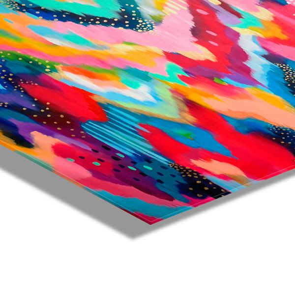 Kate & Laurel Brushstroke Floating Acrylic Art By Jessi Raulet Of Ettavee