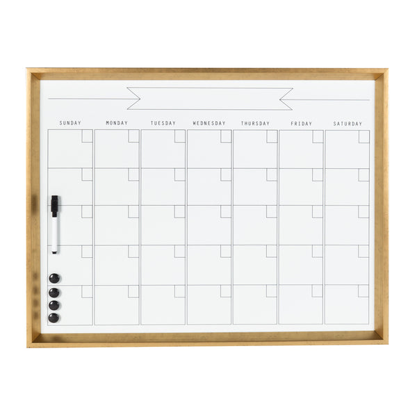 Kate & Laurel Calter Framed Magnetic Dry Erase Monthly Calendar