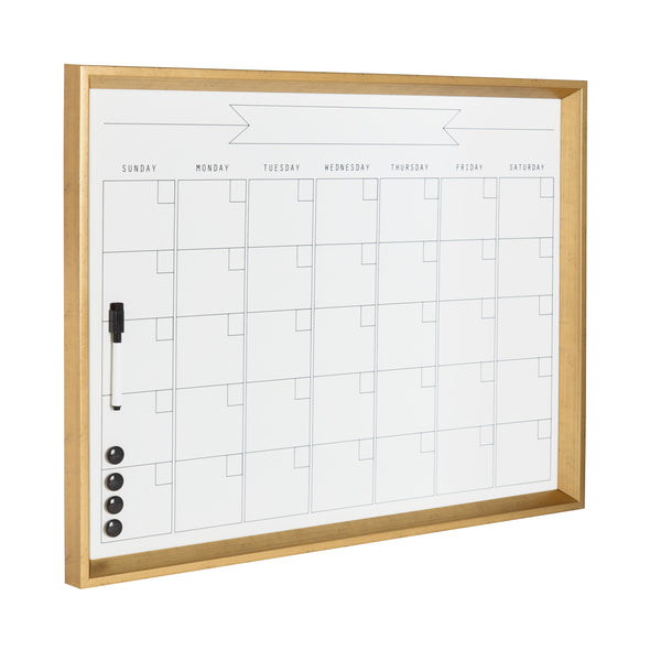 kate & laurel Calter Framed Magnetic Dry Erase Monthly Calendar