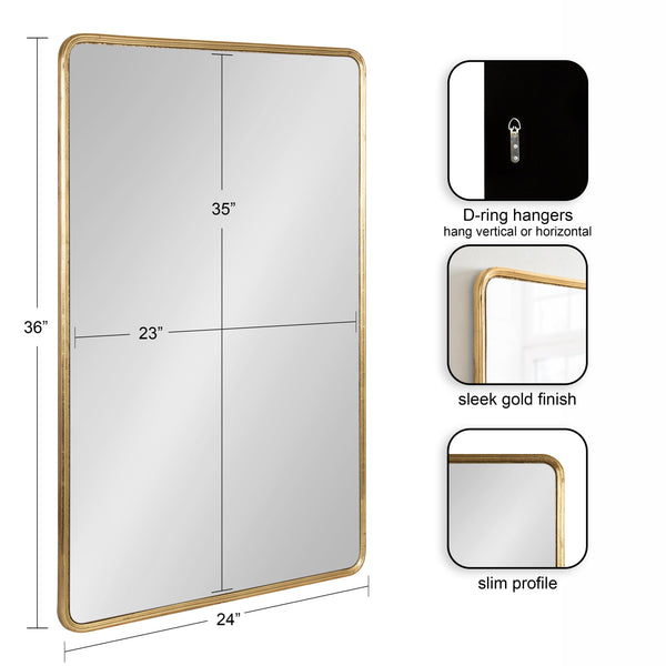 Kate & Laurel Caskill Framed Radius Rectangle Wall Mirror