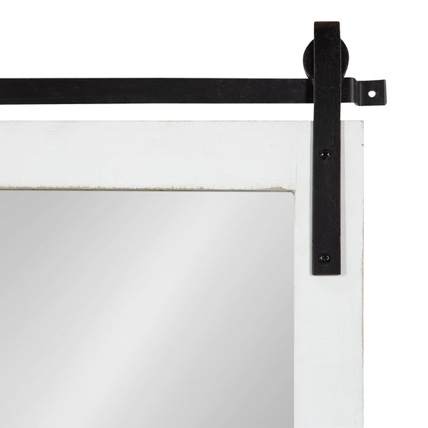 Kate & Laurel Cates Wood Framed Wall Mirror With Hooks