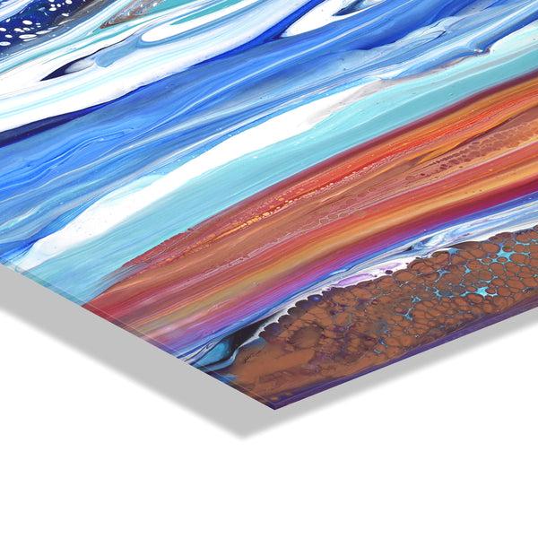 Kate & Laurel Coastal Currents Floating Acrylic Art By Xizhou Xie