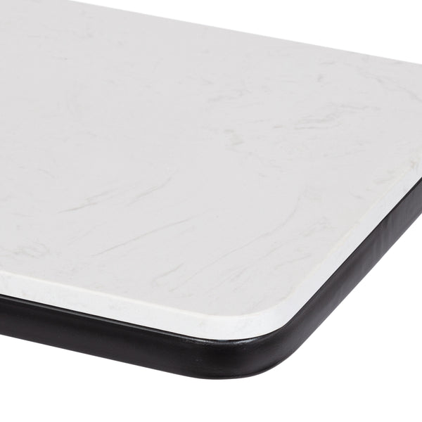 Kate & Laurel Credele Cultured Marble And Metal Accent C-Table