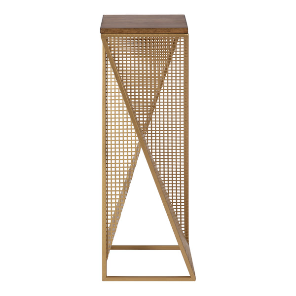 Kate & Laurel Elita Wood And Metal Pedestal Tea Table