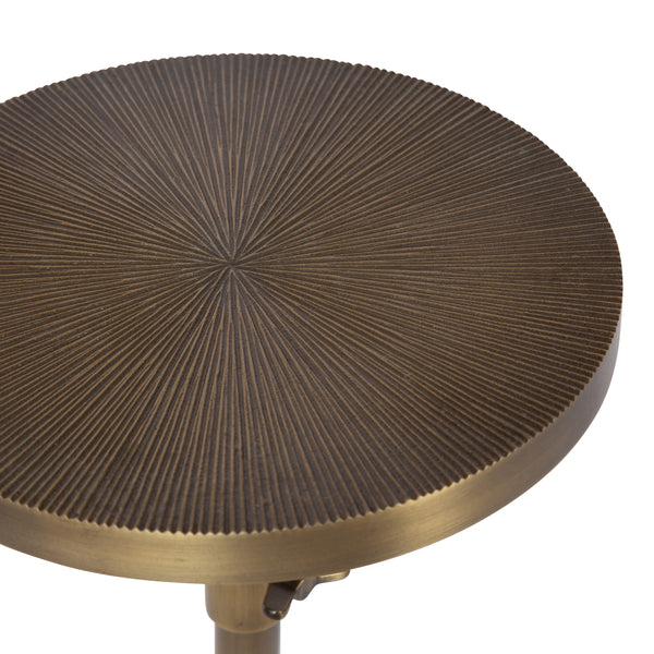 Kate & Laurel Engles Adjustable Embossed Metal Table And Plant Stand